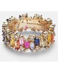 Suzanne Kalan - Audrey 18kt Gold Ring With Sapphires And Diamonds - Lyst
