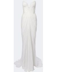 Maria Lucia Hohan - Cecilia Draped Silk Muslin Bustier Gown - Lyst