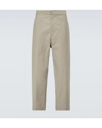 Lemaire - Cropped-Hose Aus Einem Baumwollgemisch - Lyst