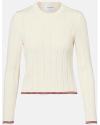 Thom Browne - Cable-Knit Virgin Wool Sweater - Lyst