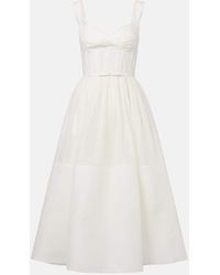 Zimmermann - Midikleid Dawning Aus Leinen Und Seide - Lyst