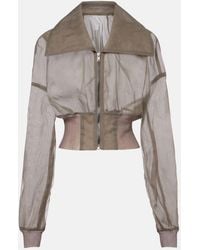 Rick Owens - Dracucollar Tulle And Organza Bomber Jacket - Lyst