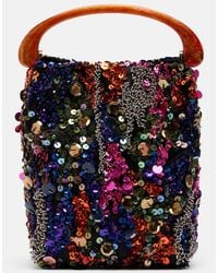 Dries Van Noten - Crisp Small Sequined Satin Top-Handle Bag - Lyst