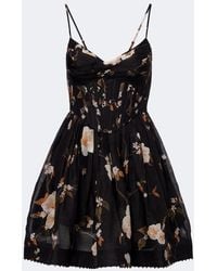Zimmermann - Ascent Floral Linen And Silk Corset Dress - Lyst