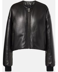 Alaïa - Chaqueta Bomber De Piel - Lyst