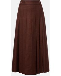 Gabriela Hearst - Wesley Wool And Cashmere Midi Skirt - Lyst