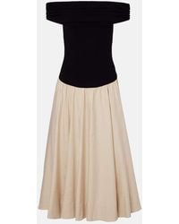 Jonathan Simkhai - Midikleid Adaline Aus Einem Leinengemisch - Lyst