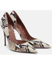 Paris Texas - Vera Snake-Effect Leather Pumps - Lyst