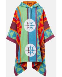 Loewe - Printed Hooded Cotton Terry Poncho - Lyst