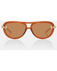 Bottega Veneta - Knot Aviator Sunglasses - Lyst