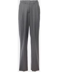 Stella McCartney - Wool Flannel Straight Pants - Lyst