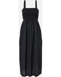 Heidi Klein - Vestido Midi Fruncido La Bocana De Lino - Lyst