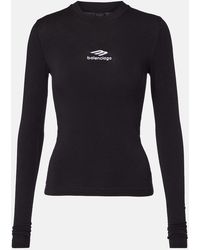 Balenciaga - 3B Sports Icon Langarm-Top Mit Rundhalsausschnitt - Lyst