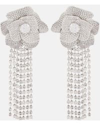 Self-Portrait - Crystal-Embellished Drop Earrings - Lyst
