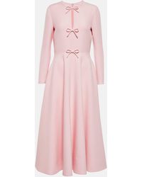 Valentino - Crepe Couture Bow-detail Midi Dress - Lyst