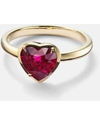 Anita Ko - Heart 18Kt Ring With Ruby - Lyst