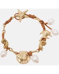 ALÉMAIS - Faux Pearl Embellished Charm Bracelet - Lyst