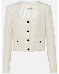 Alessandra Rich - Sequined Tweed Jacket - Lyst