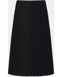 Fendi - Wool-Blend Boucle Midi Skirt - Lyst