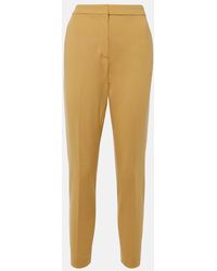Max Mara - Pegno Cropped Jersey Slim Pants - Lyst