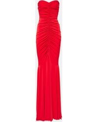 Norma Kamali - Ruched Strapless Gown - Lyst