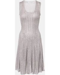 Alaïa - Sequined Knitted Minidress - Lyst