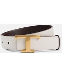 Tod's - T Timeless Reversible Leather Belt - Lyst