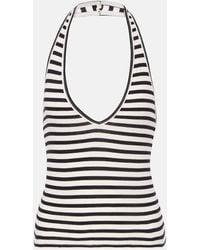 Nili Lotan - Britt Halterneck Cotton Jersey Top - Lyst