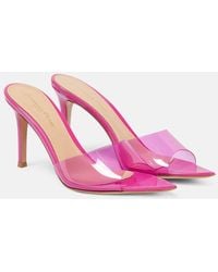 Gianvito Rossi - Elle 85 Pvc And Leather Mules - Lyst