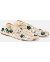 Christopher Esber - Embla Beaded-Mesh Flats - Lyst