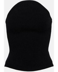 KHAITE - Jericho Rib-Knit Bustier - Lyst