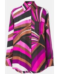 PUCCI - Hemd Iride Aus Seiden-Twill - Lyst