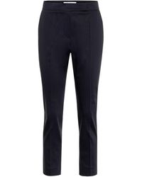 Max Mara Luana High-rise Slim Cotton Pants - Black