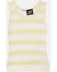 Loewe - Paula's Ibiza Pointelle Cotton-Blend Top - Lyst