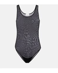 Magda Butrym - Semi-Sheer Scalloped Bodysuit - Lyst
