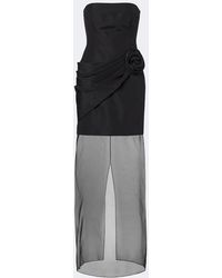 Carolina Herrera - Silk Faille And Organza Bustier Gown - Lyst