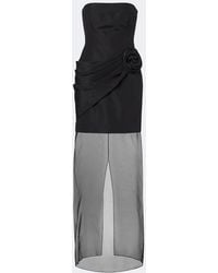 Carolina Herrera - Silk Faille And Organza Bustier Gown - Lyst