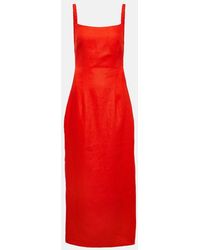 SIR. - Vestido Largo Primrose De Lino Fruncido - Lyst