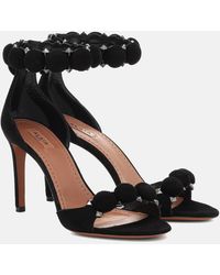 Alaïa - 110 Spike-embellished Suede Sandals - Lyst