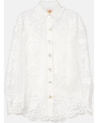 FARM Rio - Hemd Swan Lake Aus Guipure-Spitze - Lyst