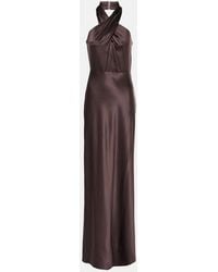 Veronica Beard - Alberta Silk-Blend Satin Maxi Dress - Lyst