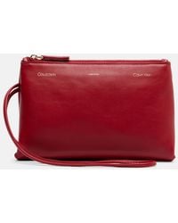 Calvin Klein - Essential Case Mini Leather Clutch - Lyst