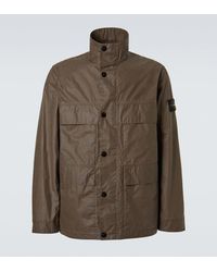 Stone Island - Hooded Canvas Field Jacket - Lyst