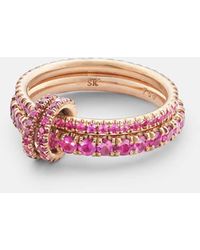 Spinelli Kilcollin - Delphinus Rouge Petite Deux 18Kt Ring With Sapphires And Rubies - Lyst
