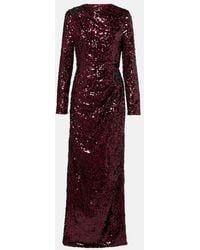 Erdem - Draped Sequined Gown - Lyst