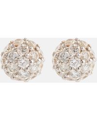 STONE AND STRAND - Boucles d'oreilles Dainty Mirror Ball en or 10 ct et diamants - Lyst