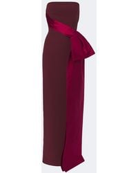 Roland Mouret - Draped Crepe Bustier Gown - Lyst