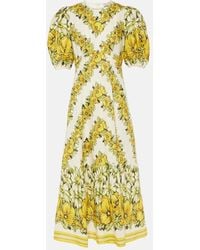 ALÉMAIS - Gisela Midikleid Mit Blumigem Print - Lyst