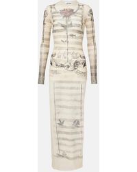 Jean Paul Gaultier - Trompe L'Oeil Mesh Maxi Dress - Lyst