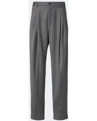 Dolce & Gabbana - Pinstripe Virgin Wool Suit Pants - Lyst